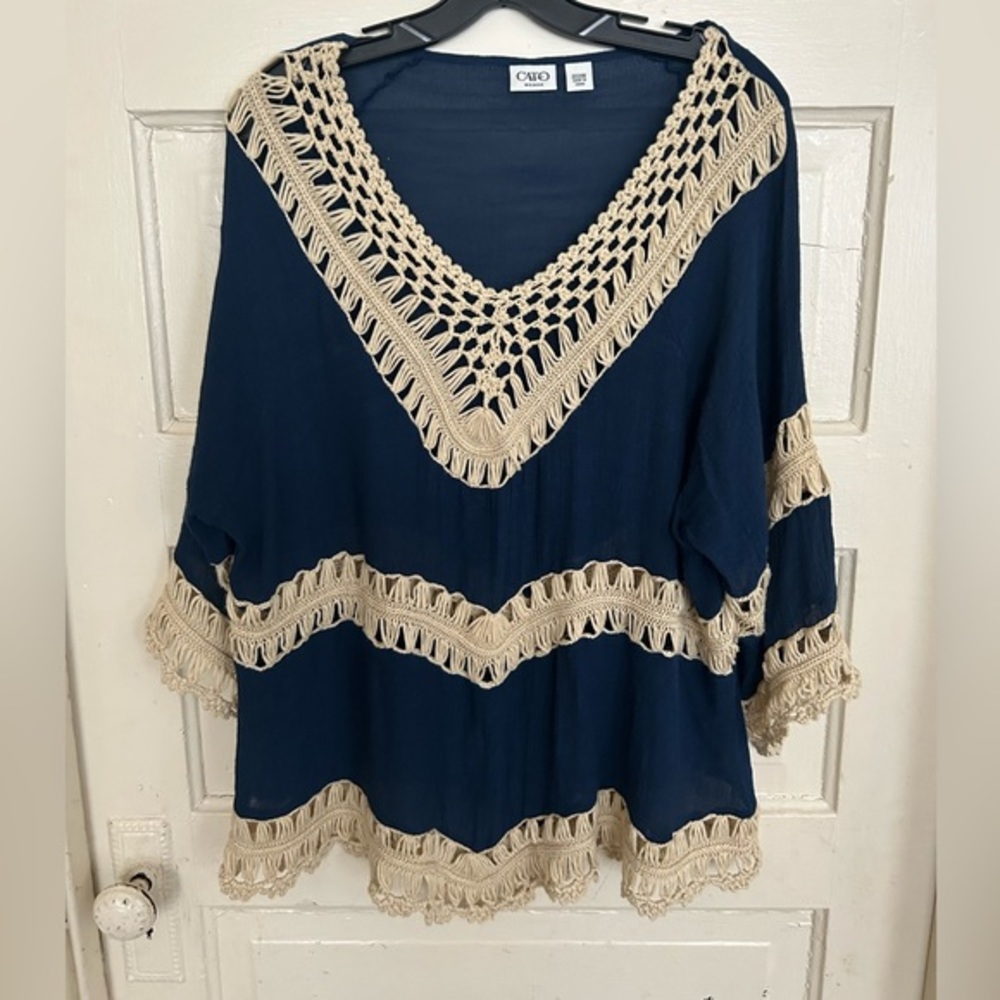 Cato brand crochet detailed blouse size 22/24
